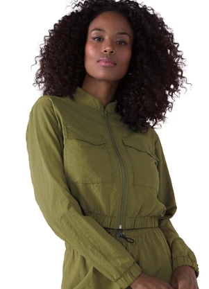 Marialícia - Jaqueta Feminina Utilitária Impermeável Verde - MARIALÍCIA