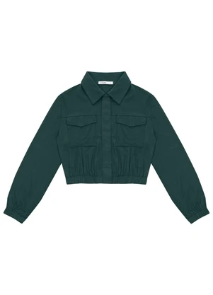 Jaqueta Feminino em Viscose Dobby Endless (Verde) - ENDLESS