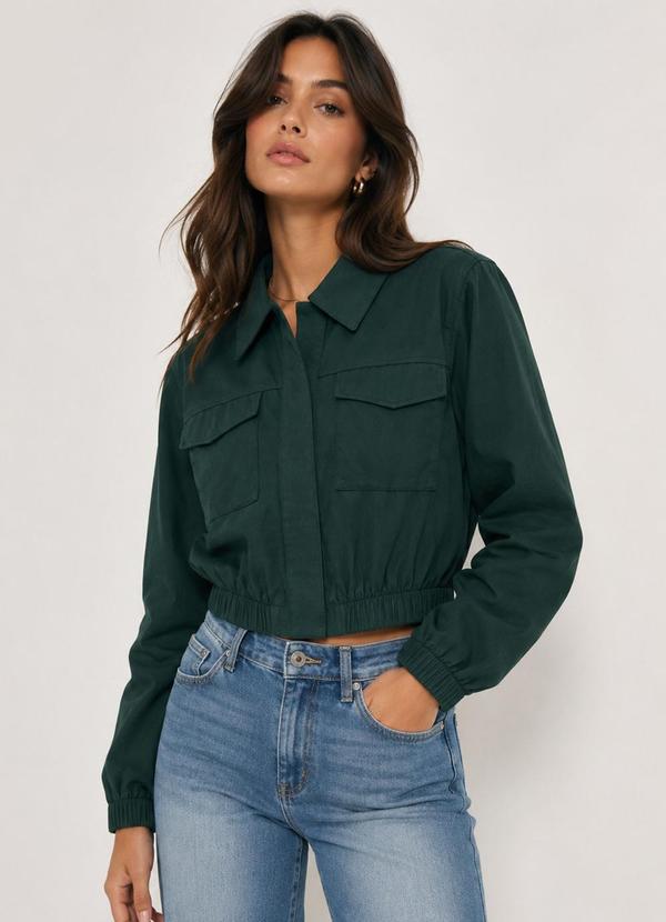 Endless - Jaqueta Feminino em Viscose Dobby Endless Verde