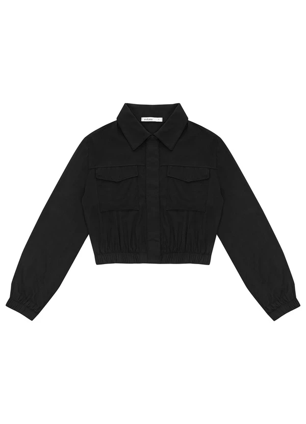 Endless - Jaqueta Feminino em Viscose Dobby Preto