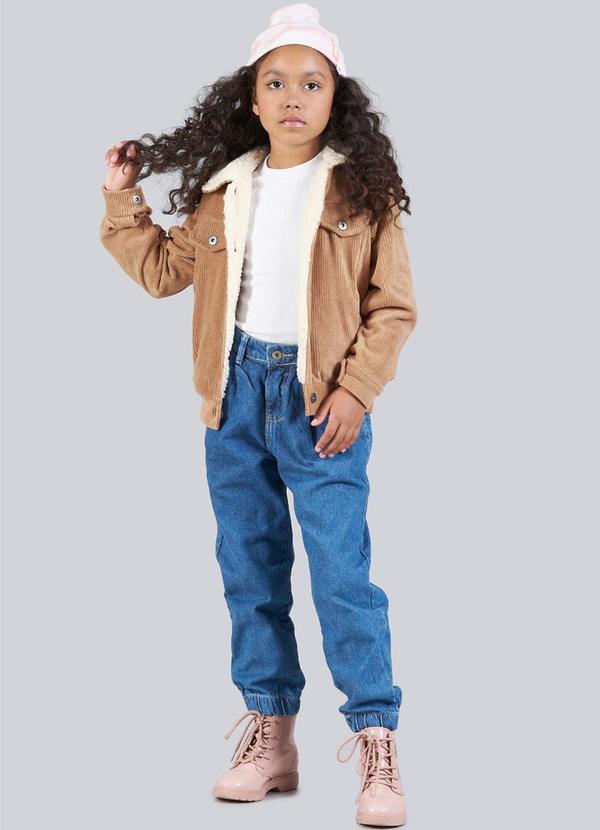 Soft Bonni - Jaqueta Infantil Menina Cotelê Bege 2
