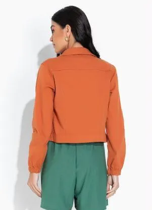 bonprix - Jaqueta Jeans Aberta com Bolsos Telha - BONPRIX