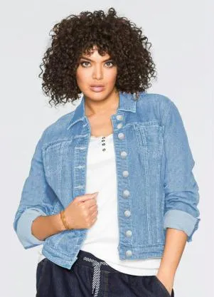 bonprix - Jaqueta Jeans Azul Claro - BONPRIX