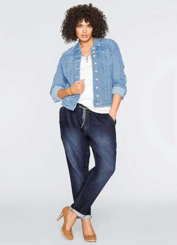 bonprix - Jaqueta Jeans Azul Claro 6