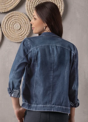 bonprix - Jaqueta Jeans Azul Escuro - BONPRIX