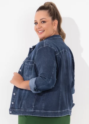 bonprix - Jaqueta Jeans Azul Escuro - BONPRIX