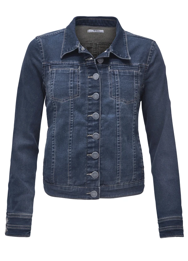 bonprix - Jaqueta Jeans Azul Escuro 9