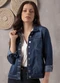 bonprix - Jaqueta Jeans Azul Claro - variação: Azul Escuro