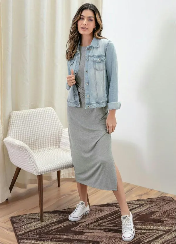 bonprix - Jaqueta Jeans Azul 10