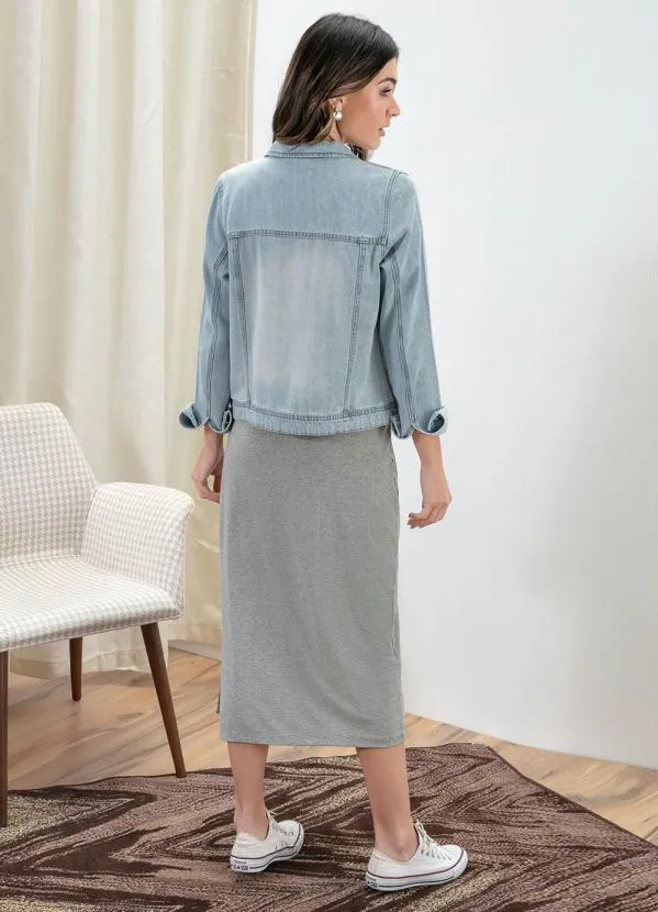 bonprix - Jaqueta Jeans Azul 9