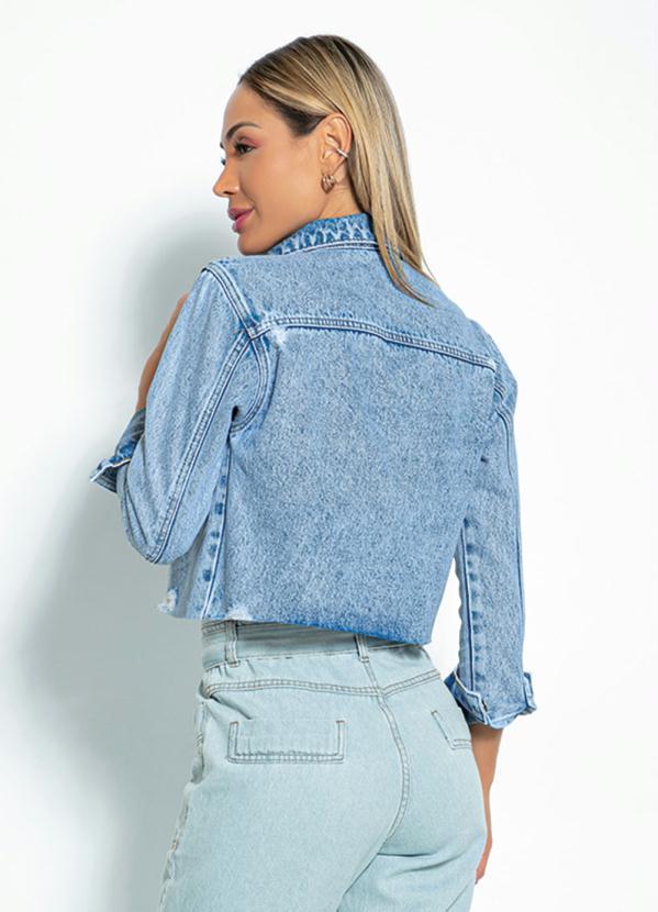 Sawary Jeans - Jaqueta Jeans Clara Cropped Marmorizada Sawary 2