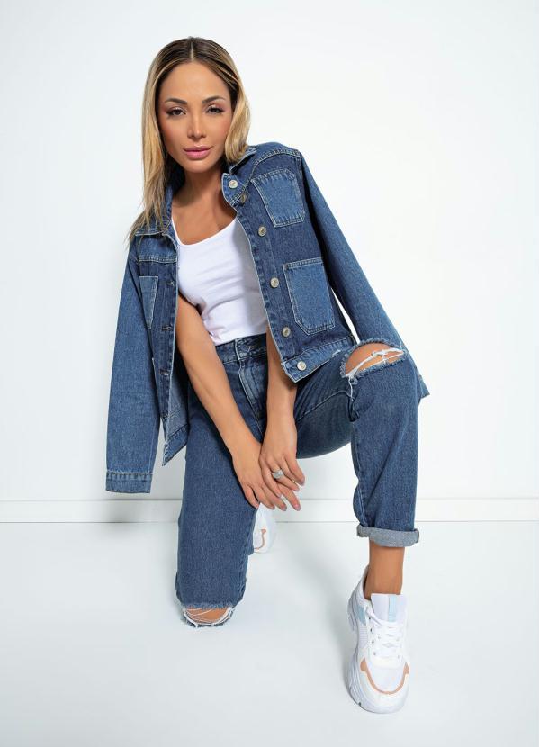Sawary Jeans - Jaqueta Jeans com Bolsos Frontais Sawary 5