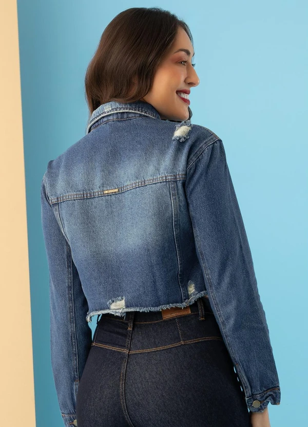Sawary Jeans - Jaqueta Jeans com Efeito Destroyed Sawary 2