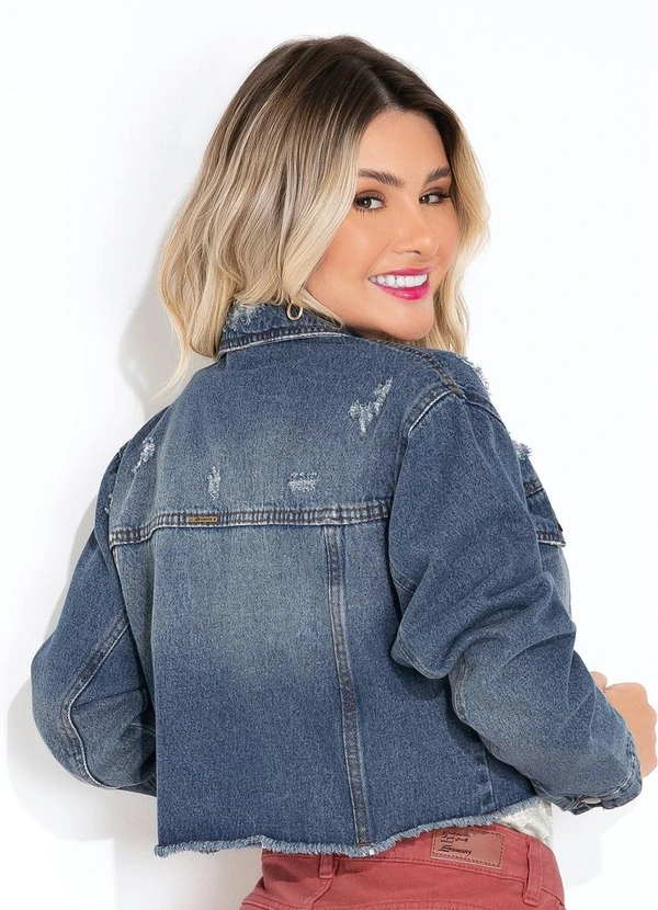 Sawary Jeans - Jaqueta Jeans com Efeito Destroyed Sawary 5