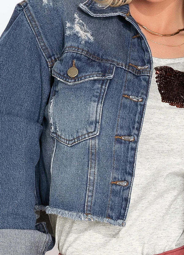 Sawary Jeans - Jaqueta Jeans com Efeito Destroyed Sawary 6