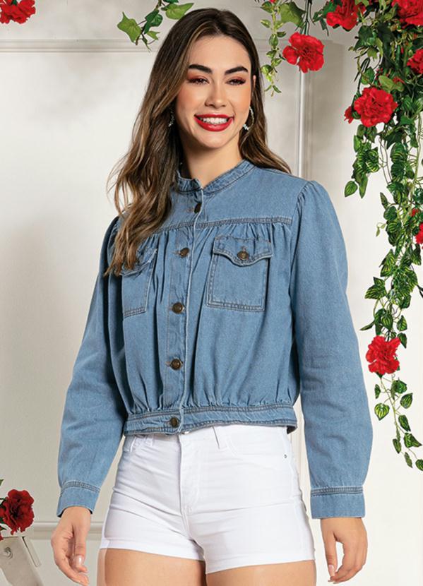 Sawary Jeans - Jaqueta Jeans com Franzidos e Bolsos Sawary 3