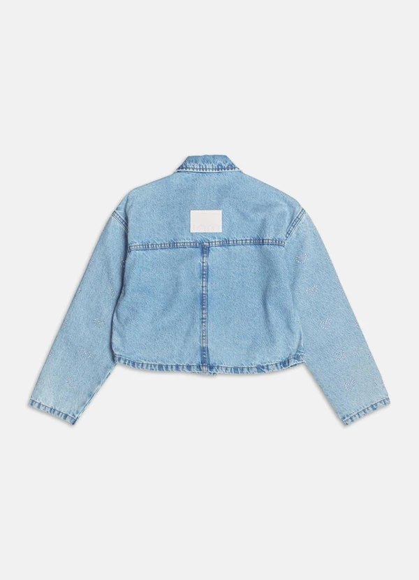 Authoria - Jaqueta Jeans com Strass  Azul 2