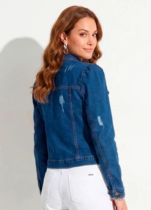 Quintess - Jaqueta Jeans Curta com Bolsos - QUINTESS