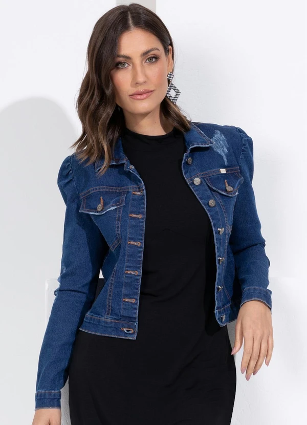 Quintess - Jaqueta Jeans Curta com Bolsos 3