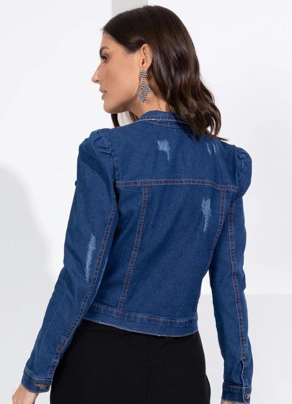 Quintess - Jaqueta Jeans Curta com Bolsos 4
