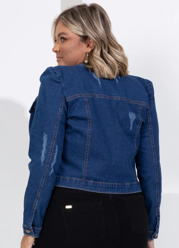 Quintess - Jaqueta Jeans Curta com Bolsos 8