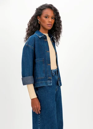 Essendi - Jaqueta Jeans Feminina Azul - ESSENDI