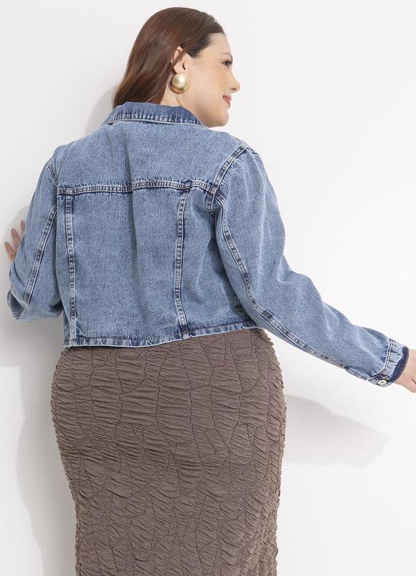 Quintess - Jaqueta Jeans Médio em Jeans 7