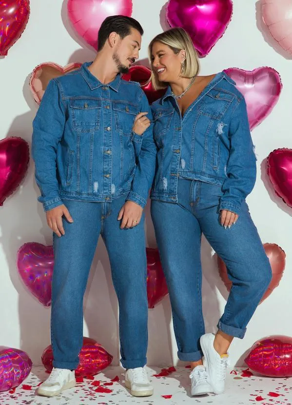 Quintess - Jaqueta Jeans Oversized Genderless com Bolsos 11