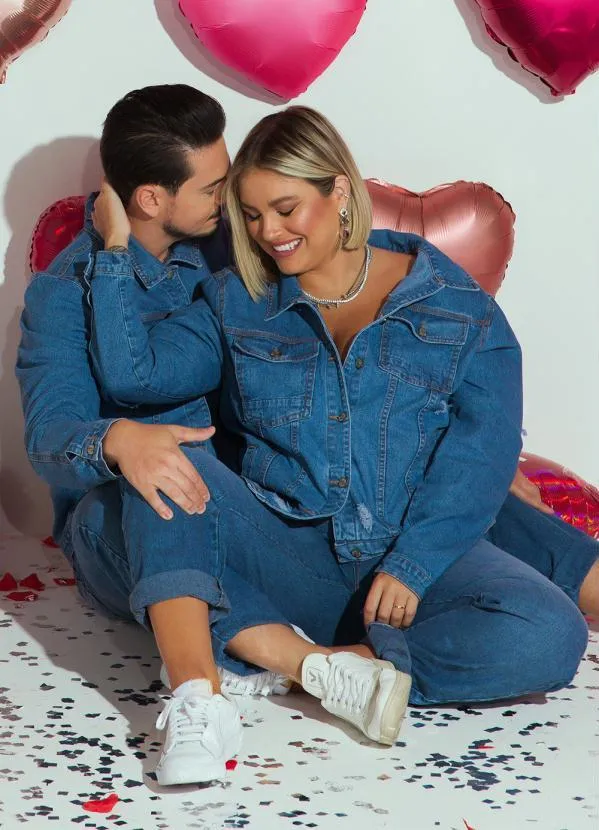 Quintess - Jaqueta Jeans Oversized Genderless com Bolsos 3