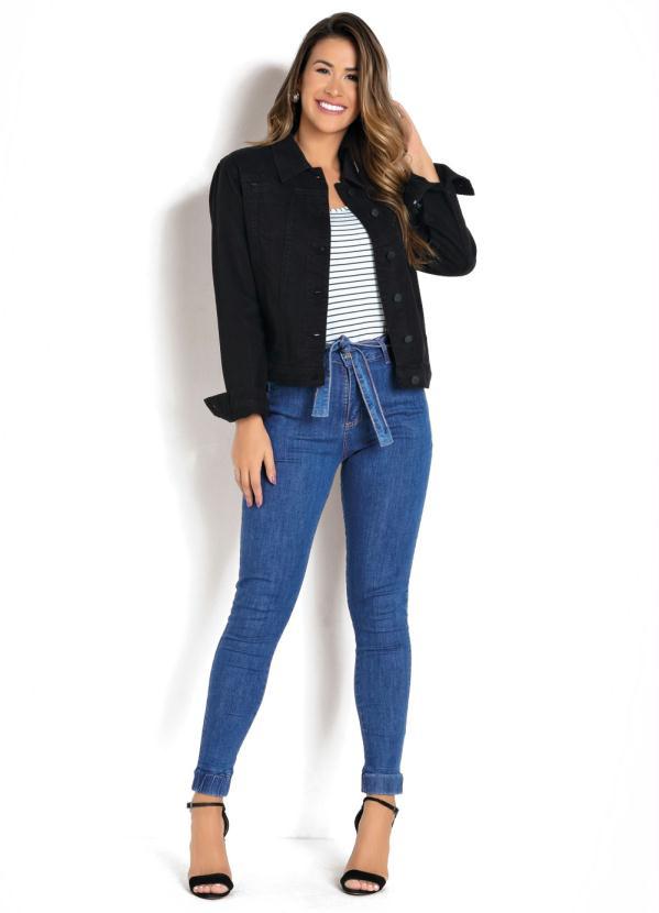 Sawary Jeans - Jaqueta Jeans Preta Sawary 5