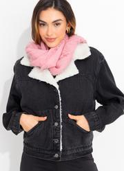 Jaqueta Jeans Preto em Jeans