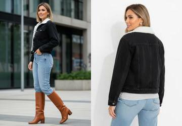 Jaqueta Jeans Preto em Jeans