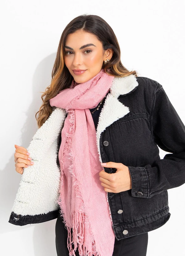 Quintess - Jaqueta Jeans Preto em Jeans 7