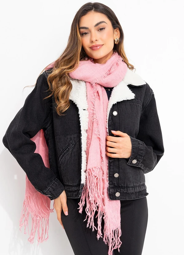 Quintess - Jaqueta Jeans Preto em Jeans 8