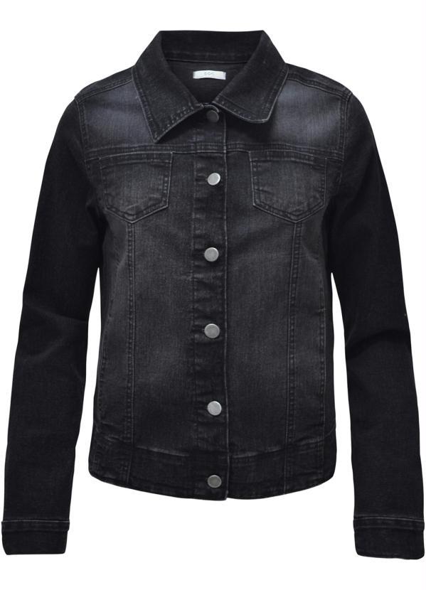 bonprix - Jaqueta Jeans Preto 11