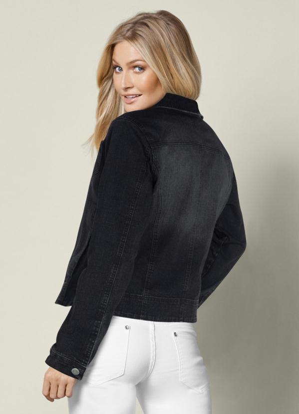 bonprix - Jaqueta Jeans Preto 2