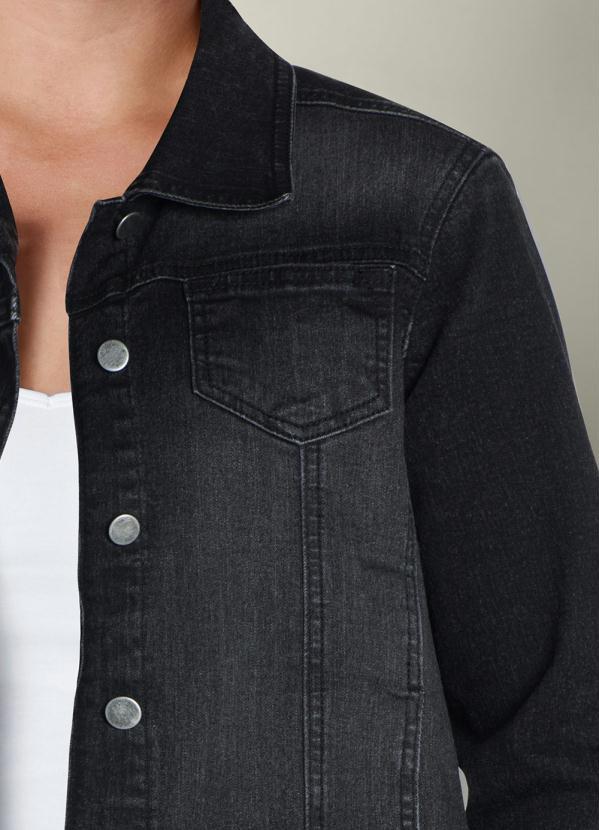 bonprix - Jaqueta Jeans Preto 9