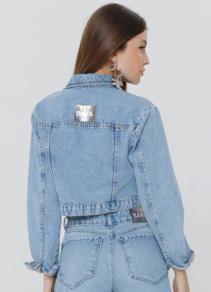 Outlet - Jaqueta Jeans Tachas Azul - OUTLET