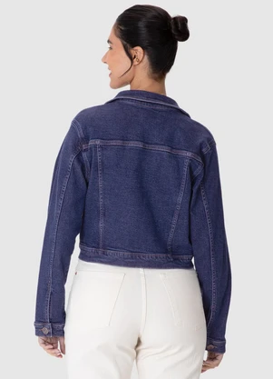 Malwee - Jaqueta Jeans Tradicional Azul Escuro - MALWEE