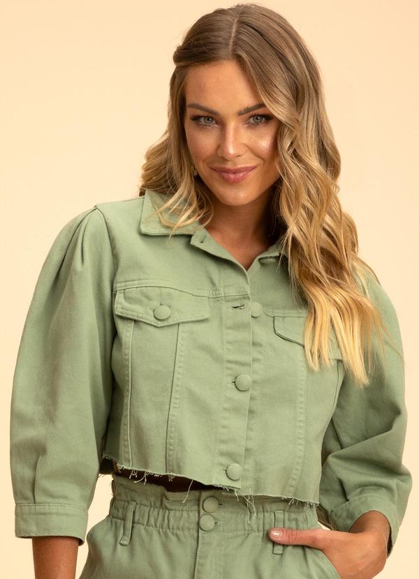 Doce Trama - Jaqueta Manga 3/4 Sarja Verde