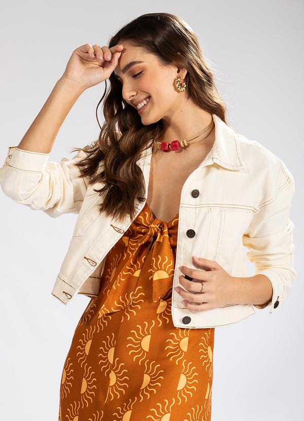 Hering - Jaqueta Manga Longa em Malha Bege