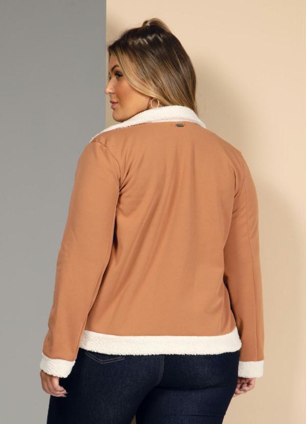 Quintess - Jaqueta Marrom com Pelo Sintético 7