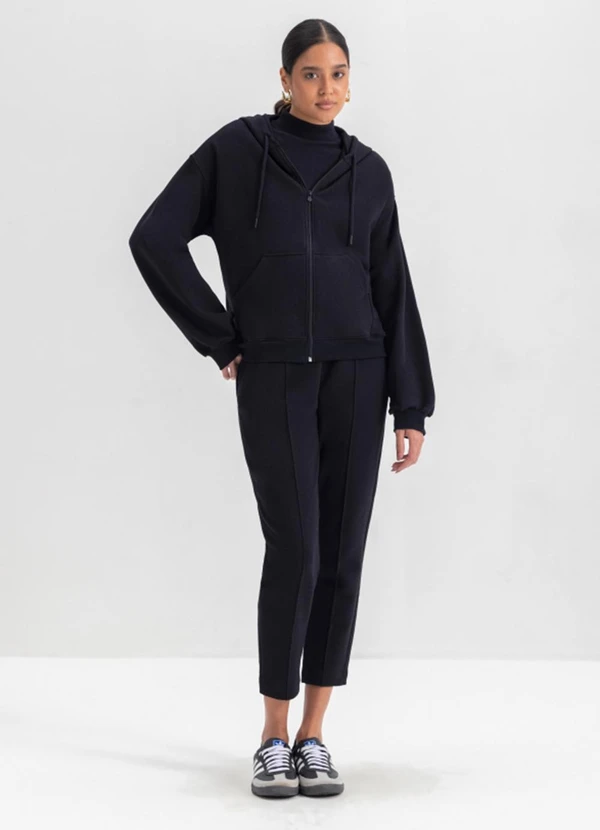 Essendi - Jaqueta Moletom Feminino  Preto 2