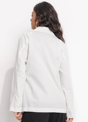 Quintess - Jaqueta Off White em Sarja - QUINTESS