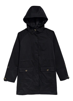 Malwee - Jaqueta Parka Sarjada Preto - MALWEE