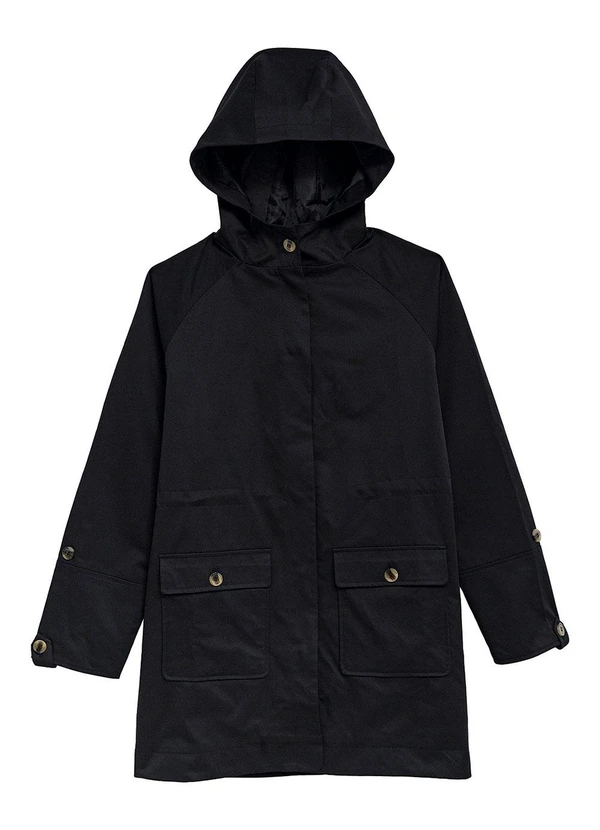 Malwee - Jaqueta Parka Sarjada Preto