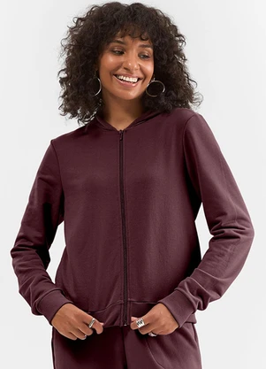 Jaqueta Peluciada em Moletom Rovitex (Vermelho) - ROVITEX