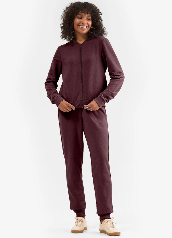 Rovitex - Jaqueta Peluciada em Moletom Rovitex Vermelho 3