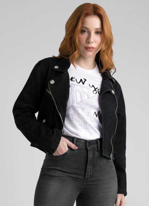 Enfim - Jaqueta Perfecto Feminina Preto