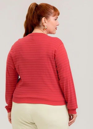 Cativa - Jaqueta Plus Size em Cotton  Vermelho - CATIVA